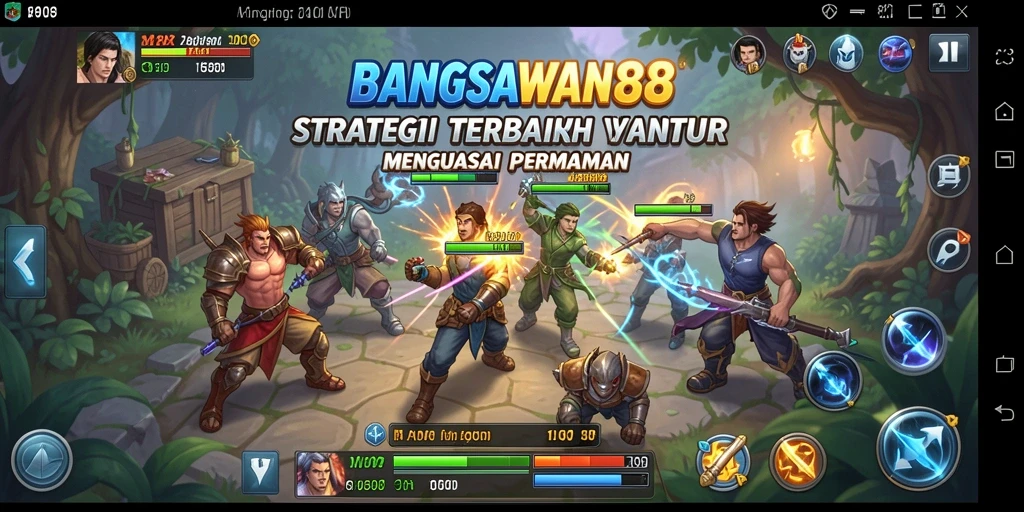 Tampilan gameplay strategis yang mendebarkan di BANGSAWAN88.