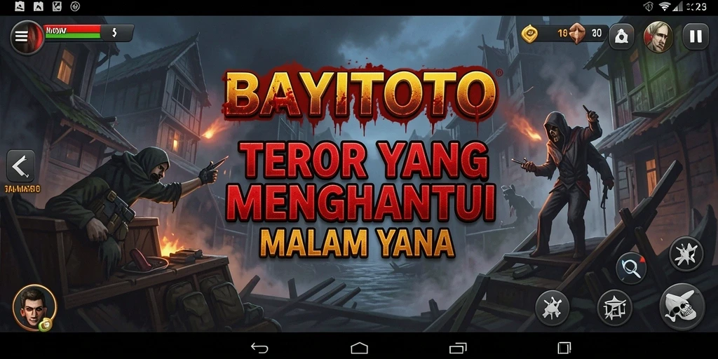 Tampilan gameplay menyeramkan di BAYITOTO dengan suasana horor yang kental.