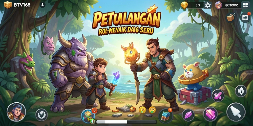 Tampilan utama BTV168 menampilkan aksi pertarungan yang seru.