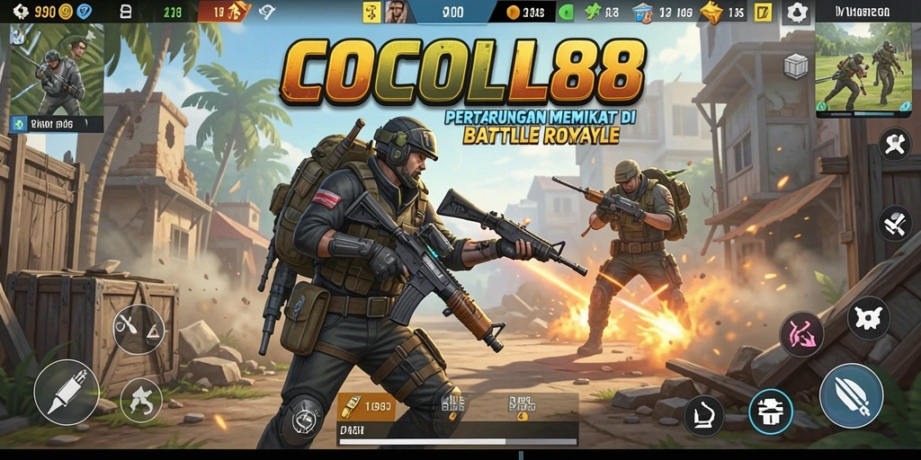 Gameplay seru dan menegangkan dalam pertarungan Battle Royale.