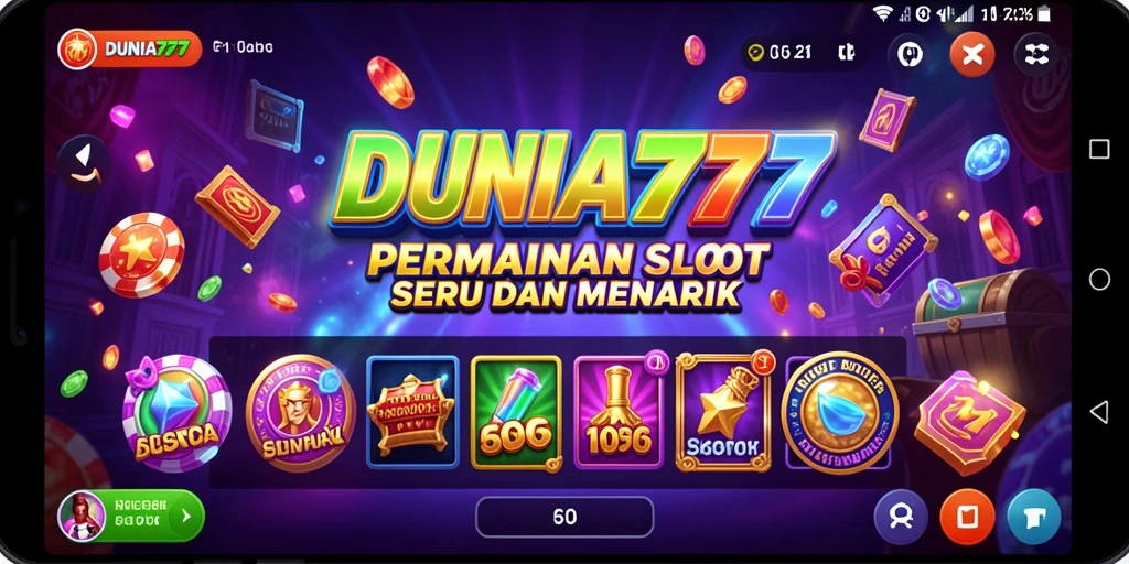 Tampilan gameplay slot DUNIA777 yang menarik dan menghibur.