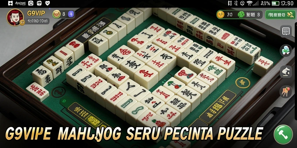 Gameplay seru G9VIP dengan berbagai level Mahjong menarik.