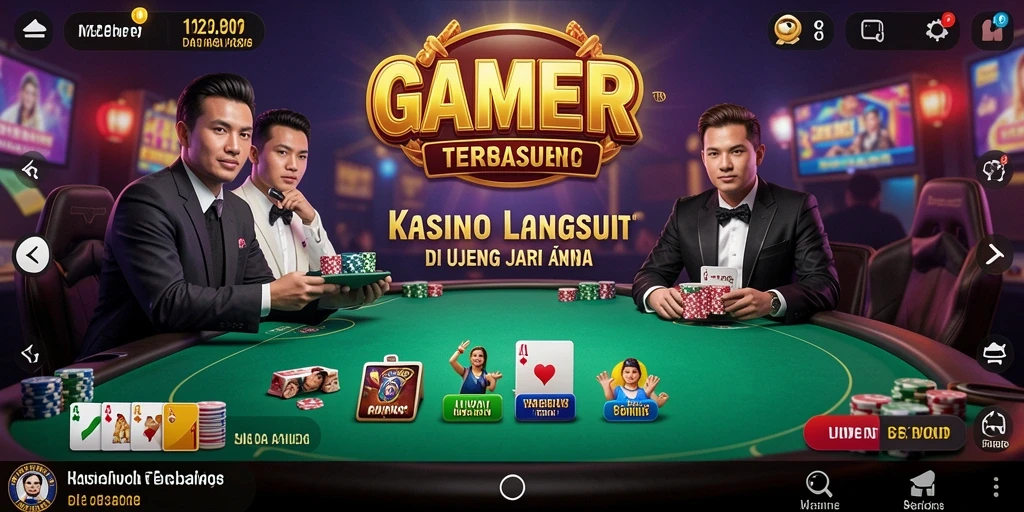 Tampilan gameplay Live Casino yang memukau dengan dealer langsung.