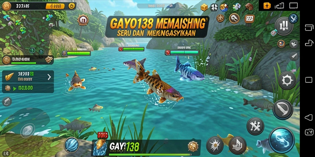 Screenshot gameplay GAYO138 menampilkan pengalaman memancing yang mendebarkan.