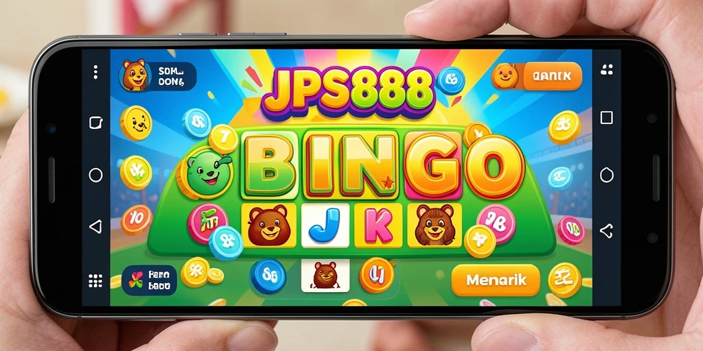 Tampilan gameplay seru dari JPS888 dengan kartu Bingo yang colorful.