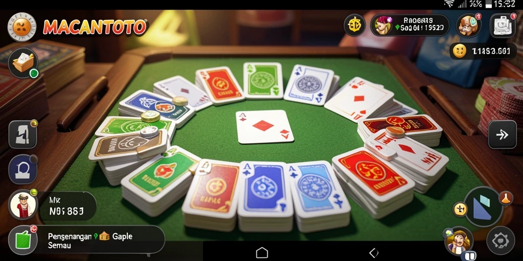 Gameplay seru Gaple dalam aplikasi MACANTOTO.