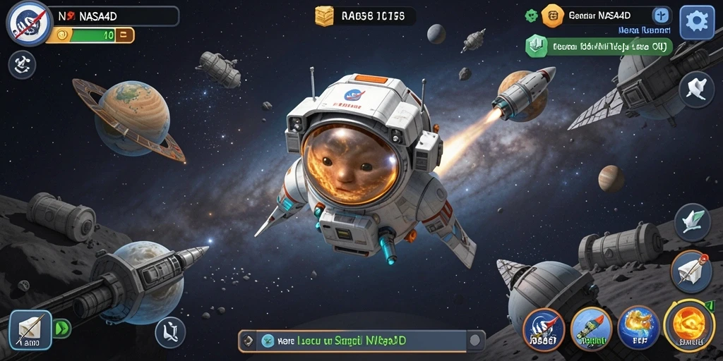 Tampilan gameplay seru dan interaktif dari NASA4D.