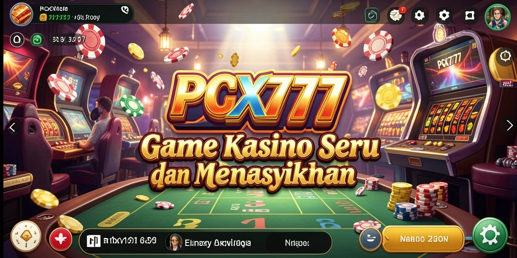Tampilan gameplay yang mendebarkan dari PCX777 dengan berbagai pilihan permainan Kasino.
