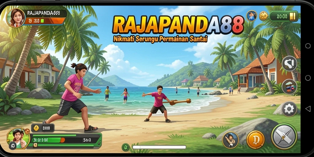 Tampilan gameplay lucu dan menawan dari RAJAPANDA88.