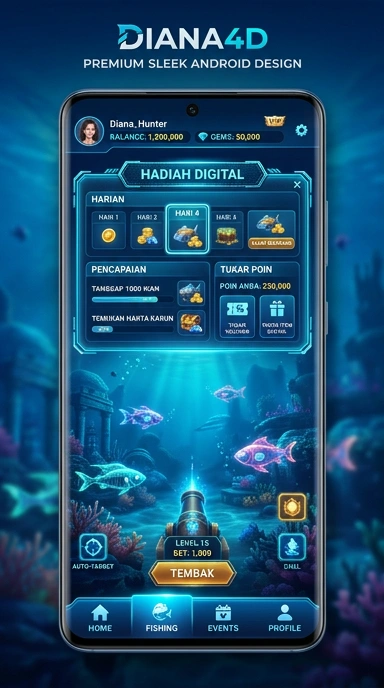 Tampilan antarmuka diana4d yang modern dan intuitif.